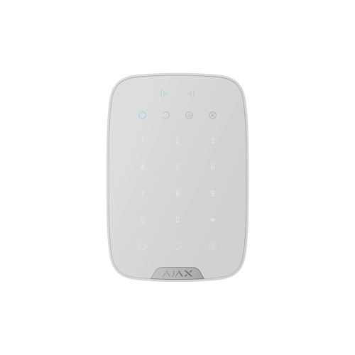 KeyPad Plus Jeweller Teclado táctil e inalámbrico compatible con tarjetas blanco.