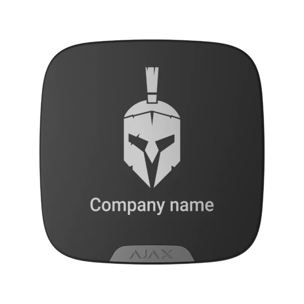 AJAX Brandplate Black Panel frontal para la personalización negra.