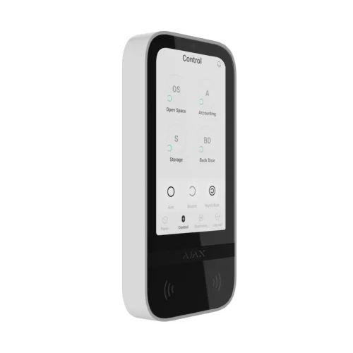 KeyPad TouchScreen Jeweller Blanco Teclado inalámbrico con pantalla táctil admite smartphone blanco.