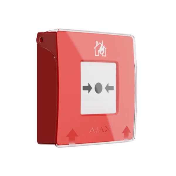 Manual CallPoint Jeweller (Rojo) Botón inalámbrico reajustable rojo para alarmas de incendio.