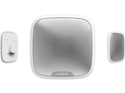 AJAX-SIRENA-EXTERIOR-OVERVIEW1-TVC.png StreetSiren Jeweller Black Sirena inalámbrica con marco LED reforzada negra.
