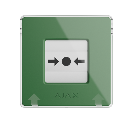 Ajax Manual Call Point (Green) Botón inalámbrico reajustable verde.