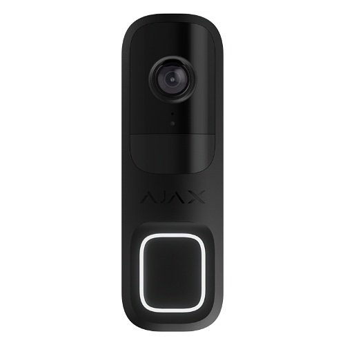 Ajax Doorbell (9NA) Black Vídeo timbre con IA y sensor PIR integrados color negro.