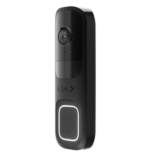 Ajax Doorbell (9NA) Black Vídeo timbre con IA y sensor PIR integrados color negro.