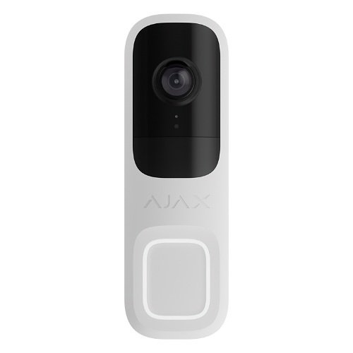 AJAX Doorbell WH3 Vídeo timbre con IA y sensor PIR integrados color blanco.