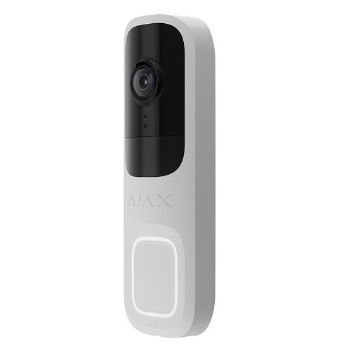 AJAX Doorbell WH3 Vídeo timbre con IA y sensor PIR integrados color blanco.