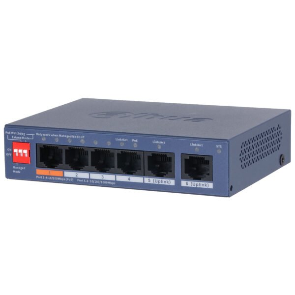 Switch PoE de 6 Puertos Administrable